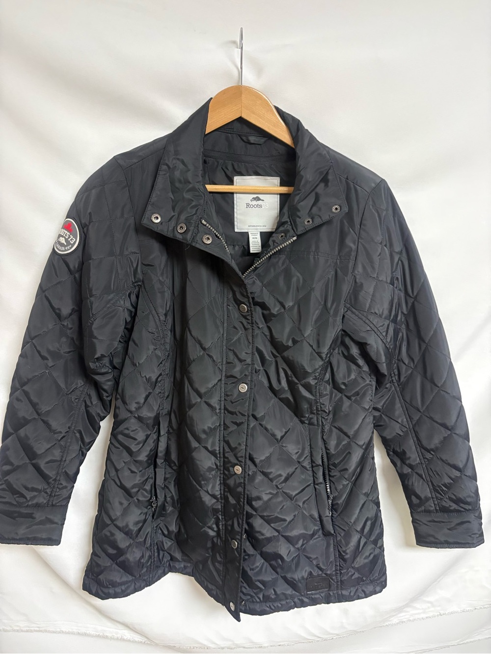 Roots Women's Quilted Black Puffer Jacket